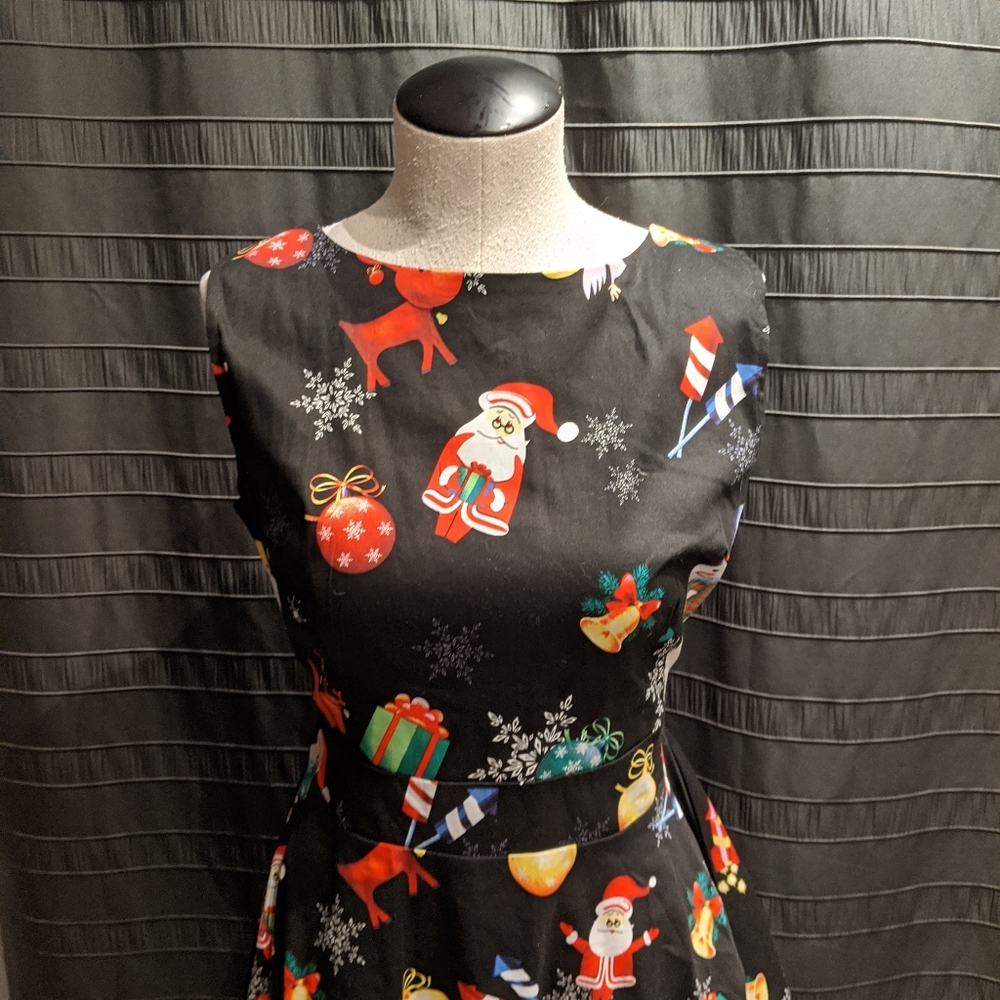 NWT Christmas Print Novelty Dress iHot size M